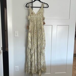 Free People Meredith Maxigold Dress